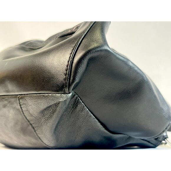 Cabin Creek Genuine Lambskin Leather Black Shoulder Bag Crossbody - Picture 7 of 12